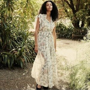 Doen voile carnation summer floral dress - small